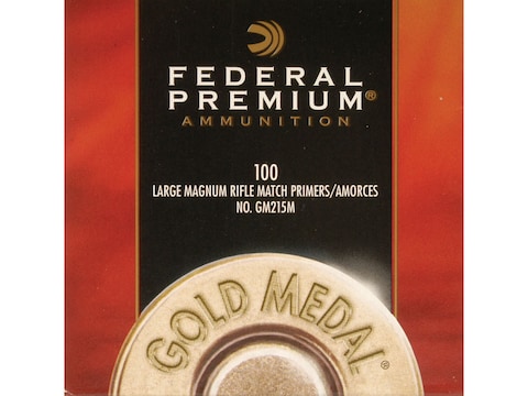Federal Premium Gold Medal Large Rifle Magnum Match Primers #215M Box of 1000 (10 Trays of 100)